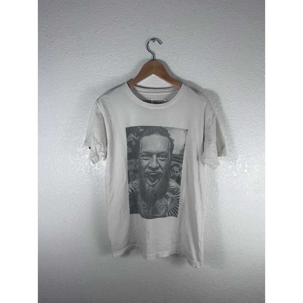 Conor McGregor Graphic T-Shirt White Made in USA 100% Cotton Men's Small